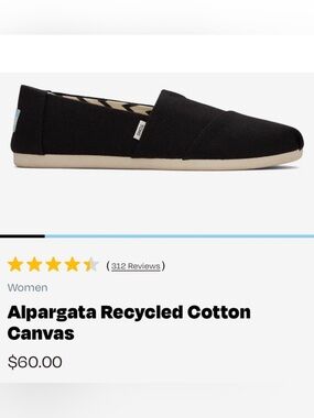 Toms Black Canvas Slip-On Loafers